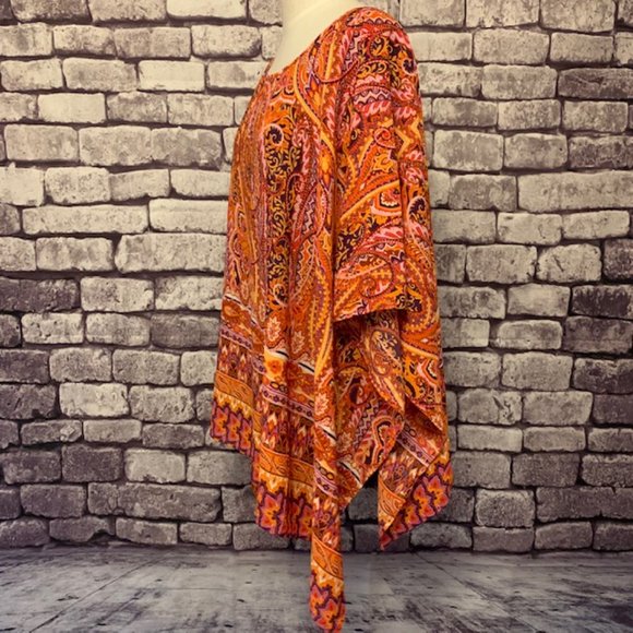 Como Black NWT Multi Color Ponch Size 1X - Picture 5 of 8